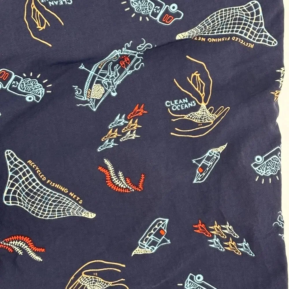 Patagonia Wavefarer Board Shorts Mens Size 40 Clean Currents Print Tidepool 19
